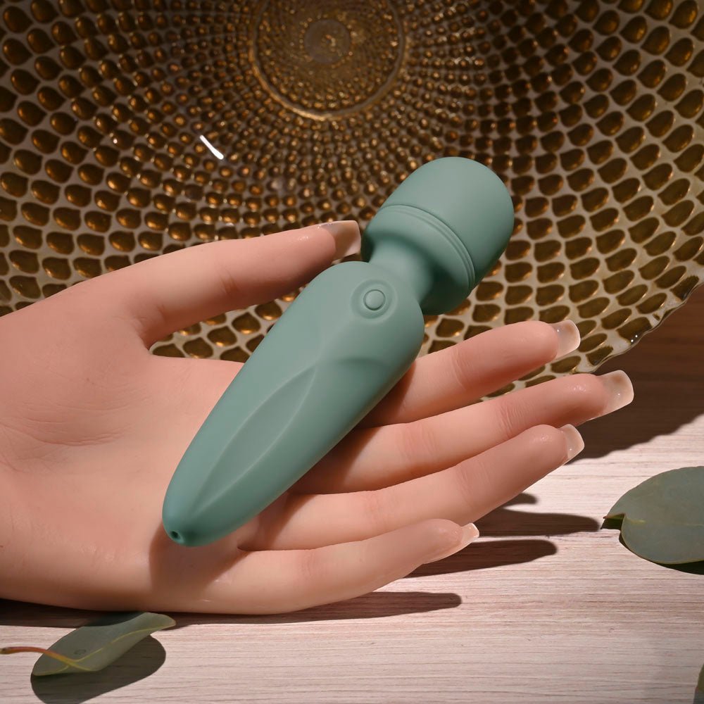 Evolved Rumble Wand Mini Massage Vibrator - Olive Green