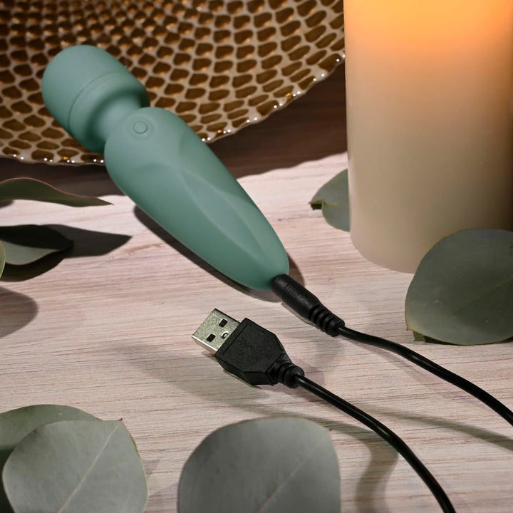Evolved Rumble Wand Mini Massage Vibrator - Olive Green