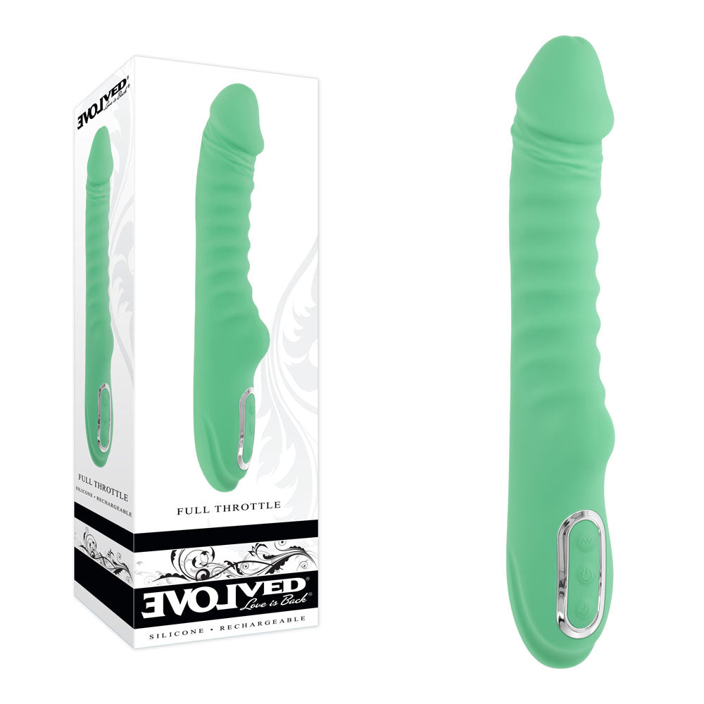 Evolved Full Throttle Vibrator - Mint Green