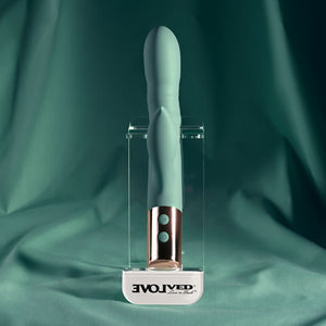 Evolved The Shimmy - Thrusting Rabbit Vibrator - Green