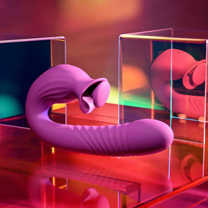 Evolved Deep Ecstasy Thrusting Rotating Tapping Vibrator - Purple