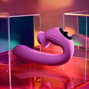 Evolved Deep Ecstasy Thrusting Rotating Tapping Vibrator - Purple