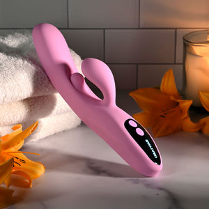 Evolved Push The Button  Rabbit Vibrator With G Spot Bud - Pink