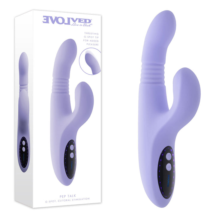 Evolved Pep Talk Thrusting Vibrator with Tapping Clitoral Stimulator - Purple