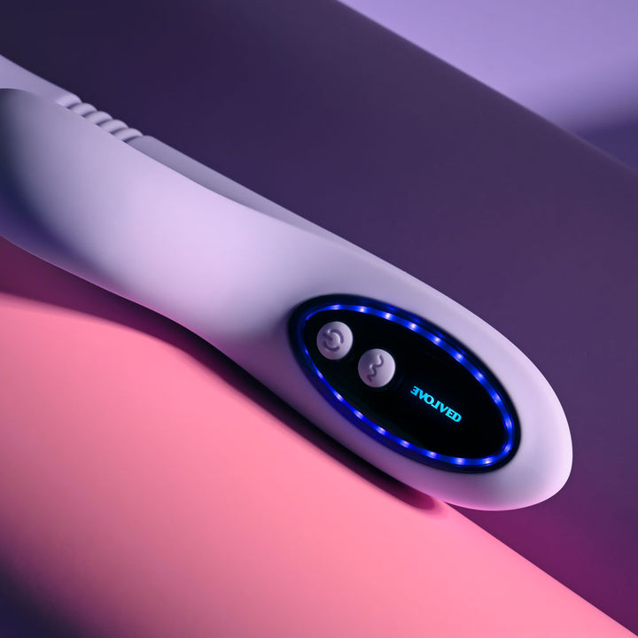 Evolved Pep Talk Thrusting Vibrator with Tapping Clitoral Stimulator - Purple