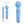 Evolved Iris Massage Wand Vibrator - Blue