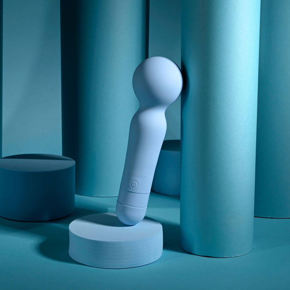 Evolved Iris Massage Wand Vibrator - Blue