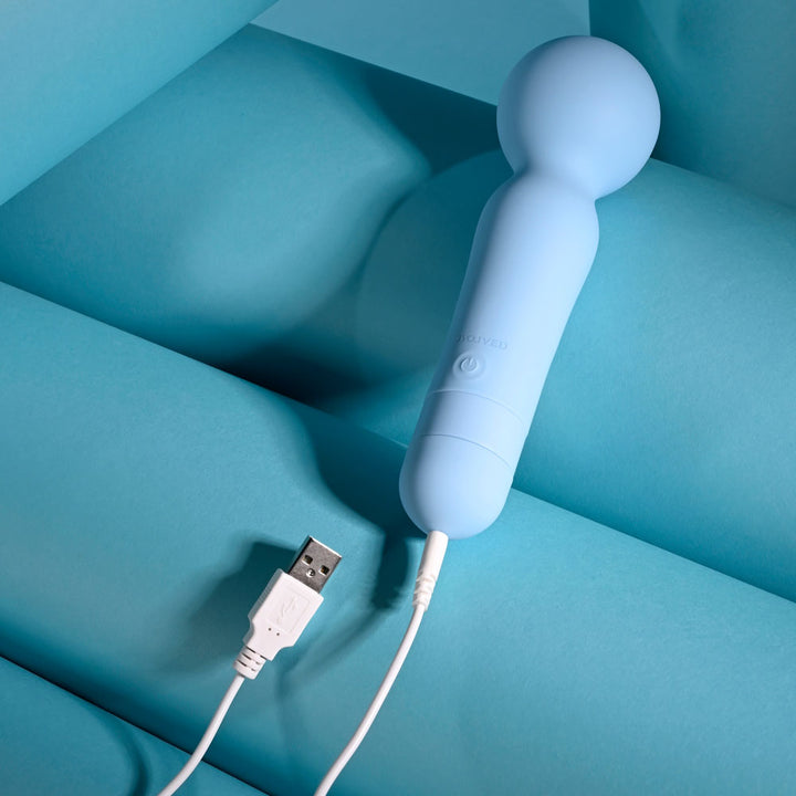 Evolved Iris Massage Wand Vibrator - Blue
