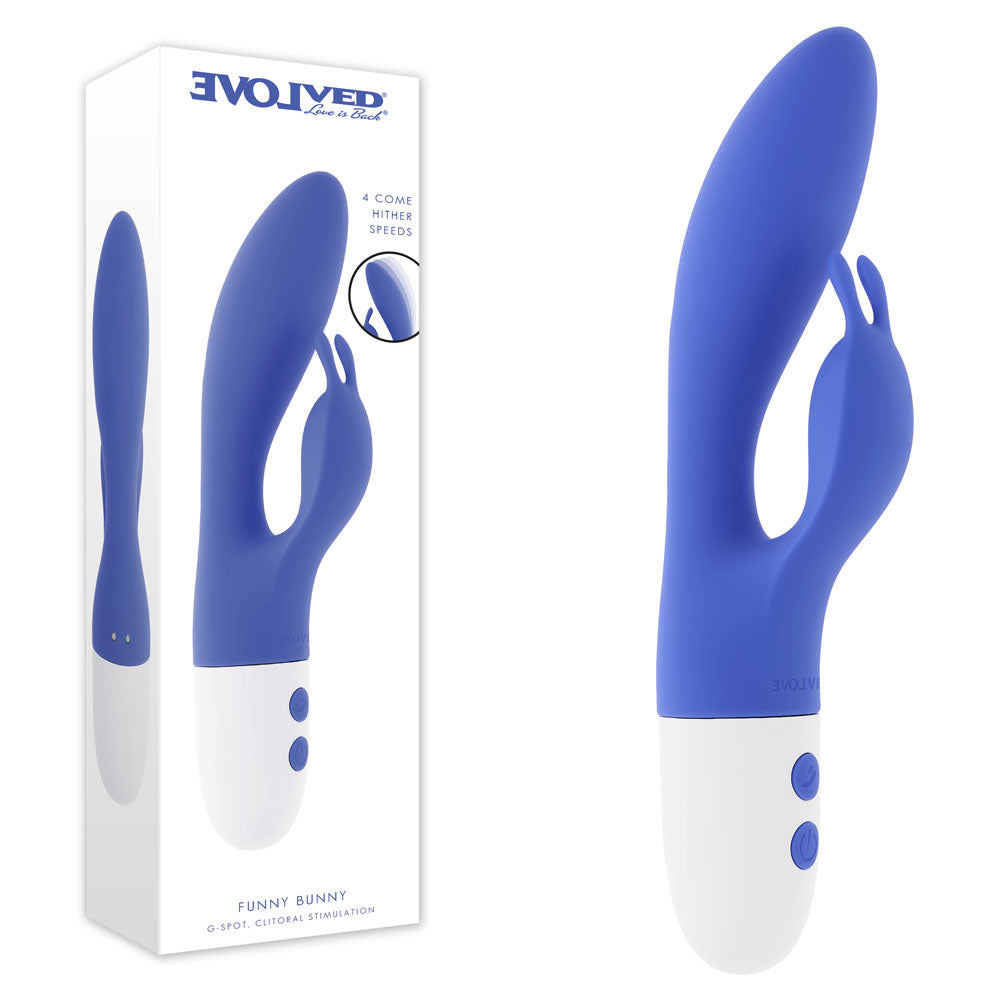Evolved Funny Bunny Rabbit Vibrator - Blue