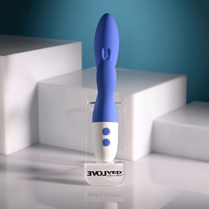 Evolved Funny Bunny Rabbit Vibrator - Blue
