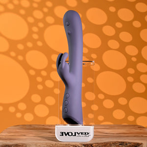 Evolved Poppin Good Time Dual Tapping Rabbit Vibrator - Purple