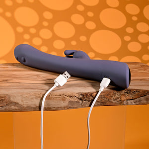 Evolved Poppin Good Time Dual Tapping Rabbit Vibrator - Purple