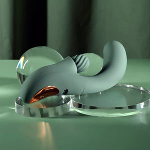 Evolved Spiral Charm - Green Rechargeable Rabbit Vibrator