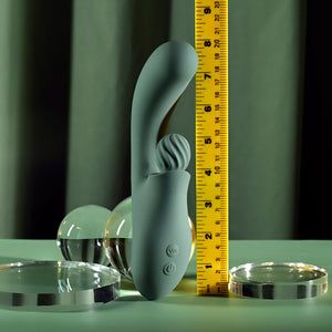 Evolved Spiral Charm - Green Rechargeable Rabbit Vibrator