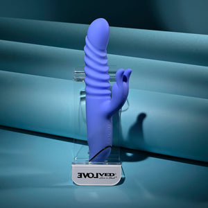 Evolved Knock Knock - Purple Rabbit Vibrator with Flicking Head