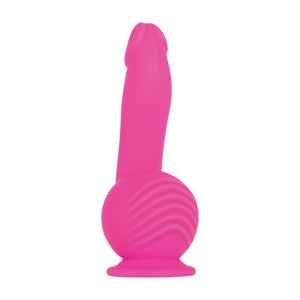 Evolved Ballistic - Pink -Vibrating Dong with Balls Motor & Remote