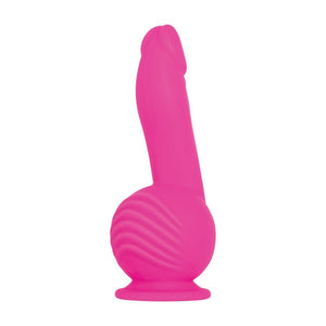 Evolved Ballistic - Pink -Vibrating Dong with Balls Motor & Remote