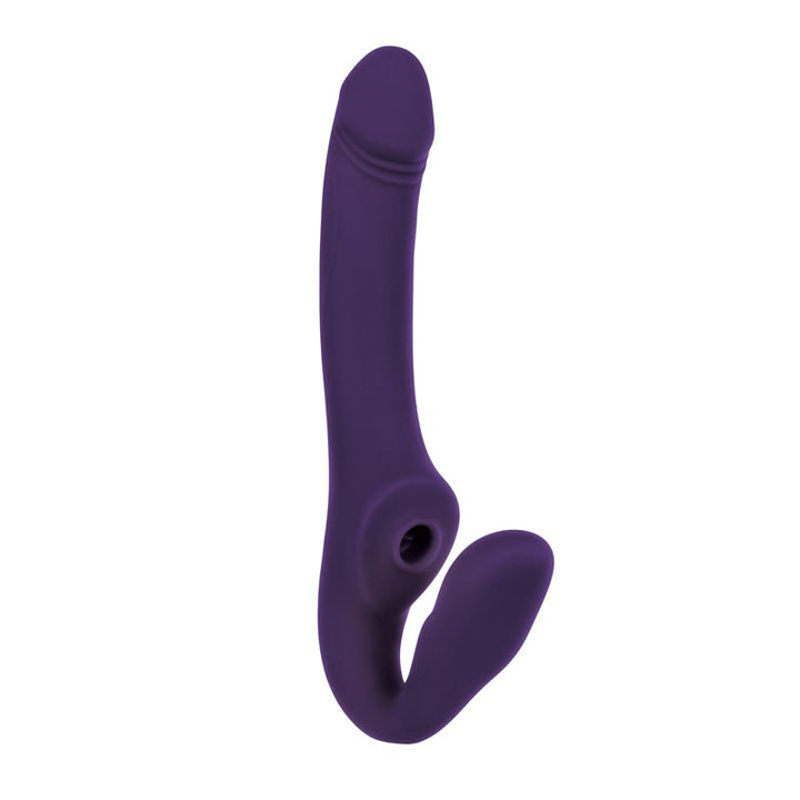 Evolved 2 Become 1 - Purple Strapless Strap-On with Remote