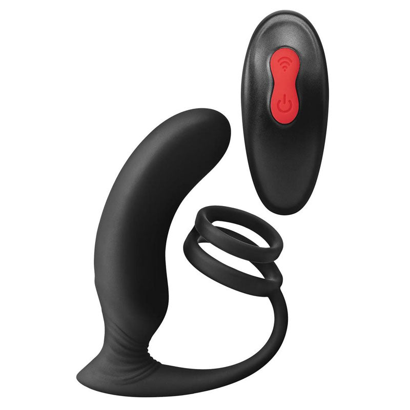 Envy Thumbs Up P-Spot Vibrator & Dual Stamina Ring with Wireless Remote