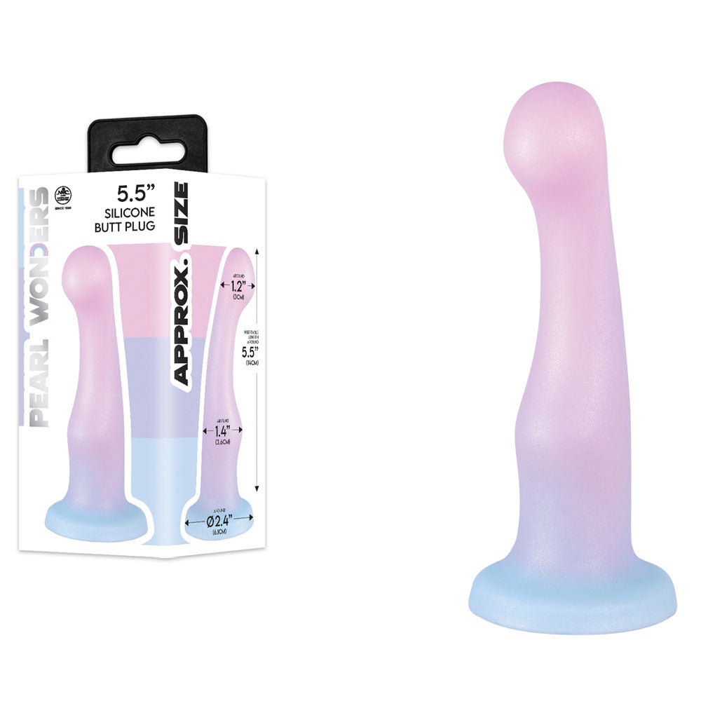 Pearl Wonders Silicone 5.5 Inch Butt Plug - Coloured