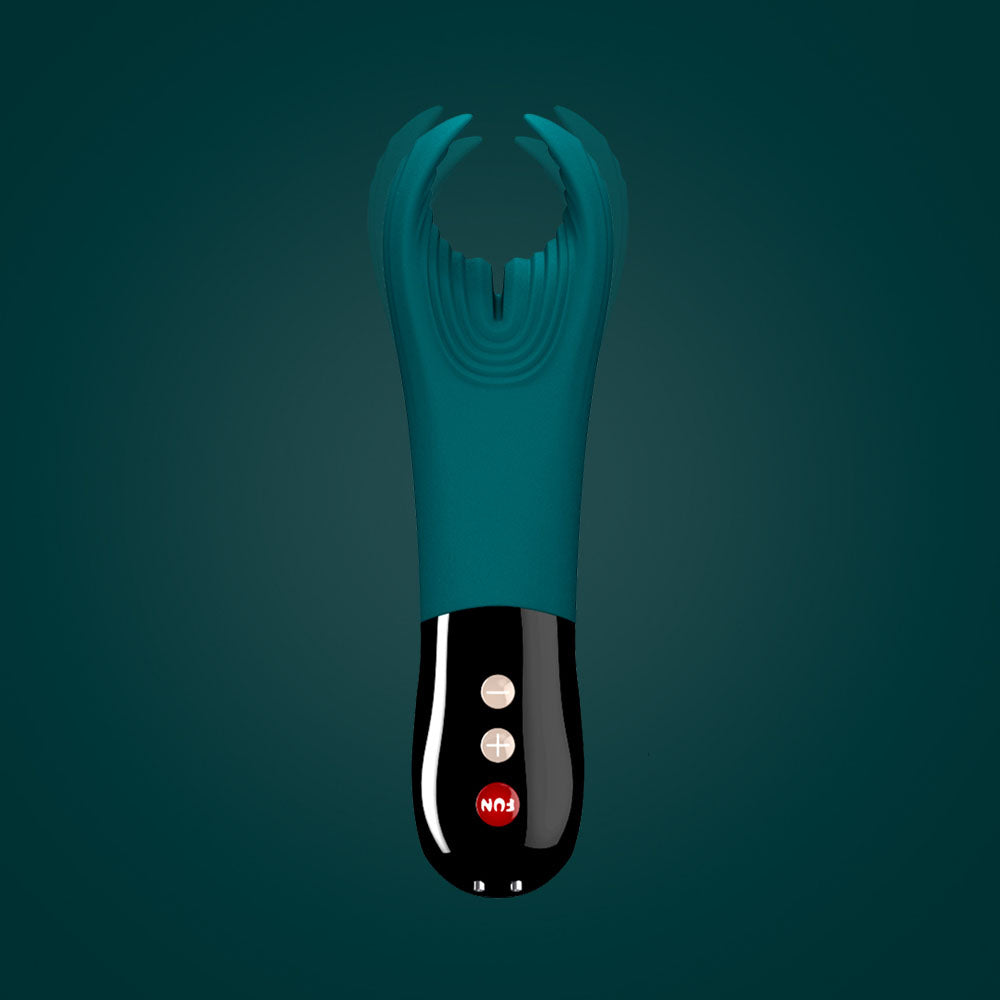 Fun Factory Manta Vibrating Stroker - Deep Sea Blue
