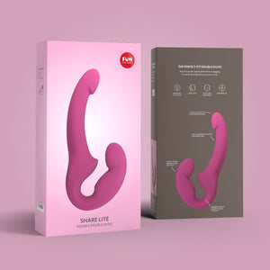 Fun Factory Share Vibe Pro Vibrating Strapless Strap-On - Blackberry