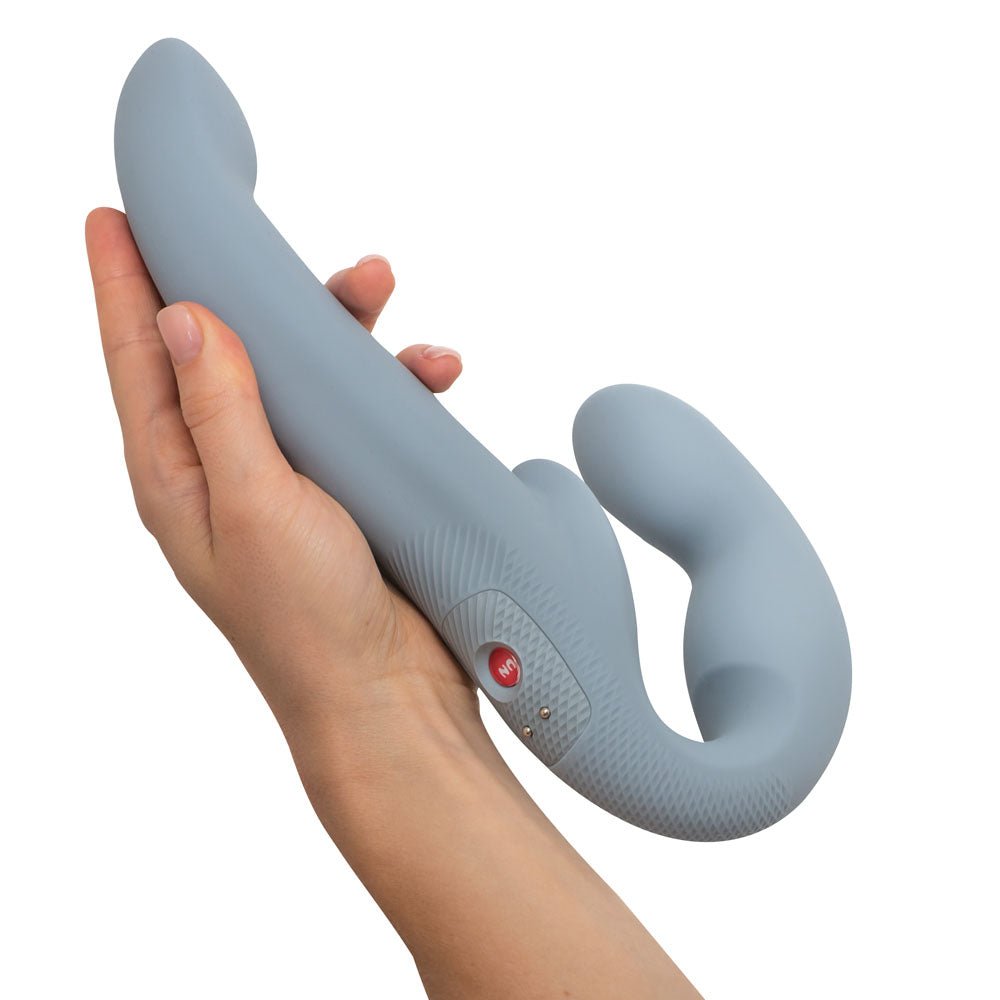 Fun Factory Share Vibe Pro Vibrating Strapless Strap-On - Grey