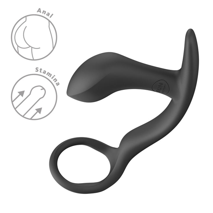 Fun Factory Bootie Ring - Cock Ring and Anal Plug - Black