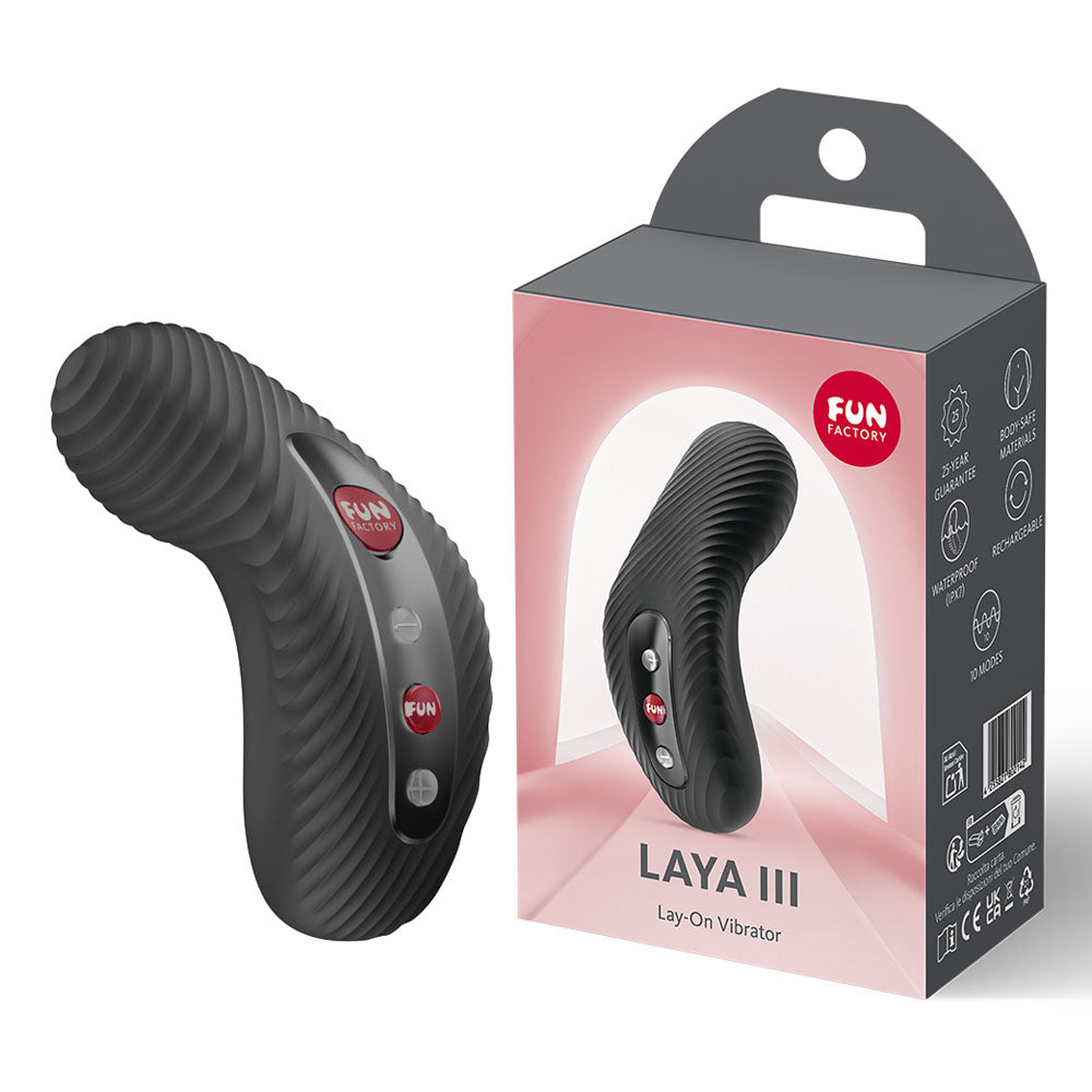 Fun Factory Laya III Lay-On Vibrator - Black