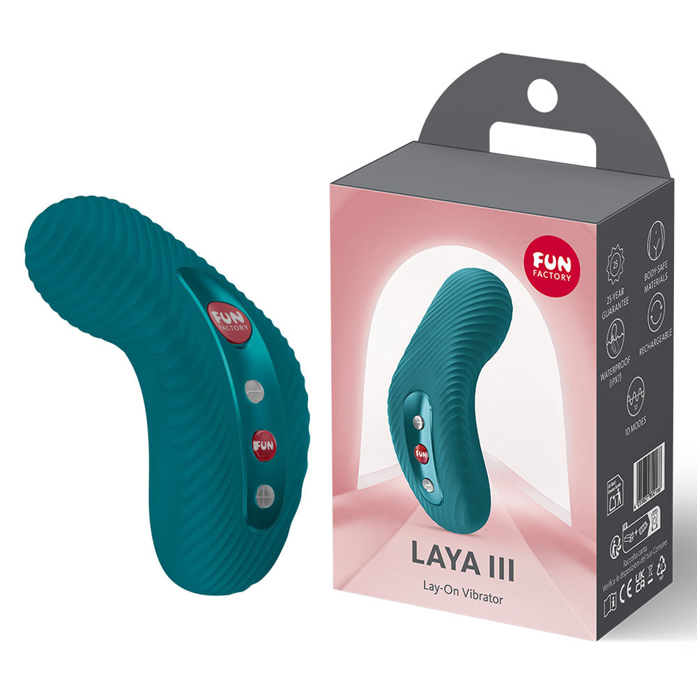 Fun Factory Laya III Lay-On Vibrator - Bottle Green