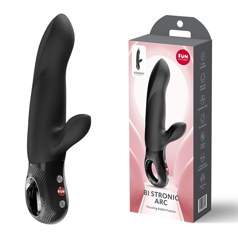 Fun Factory Bi Stronic Thrusting Rabbit Vibrator - Black