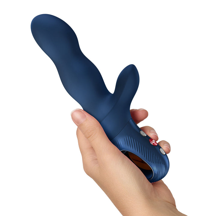 Fun Factory Bi Stronic Crave Thrusting Rabbit Vibrator - Nightblue
