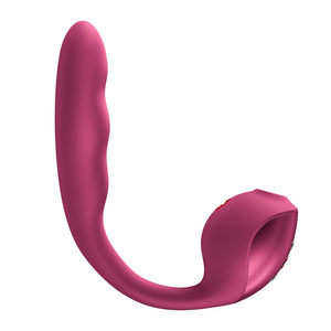 Fun Factory Stronic Pulse Allegro - Thrusting Vibrator with Air Pulse Stimulator - Red Wine