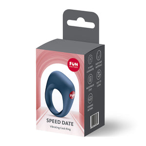 Fun Factory Speed Date Vibrating Cock Ring - Blue
