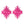 Glow Fashion Pasties Set - Glow Pink Crystals 