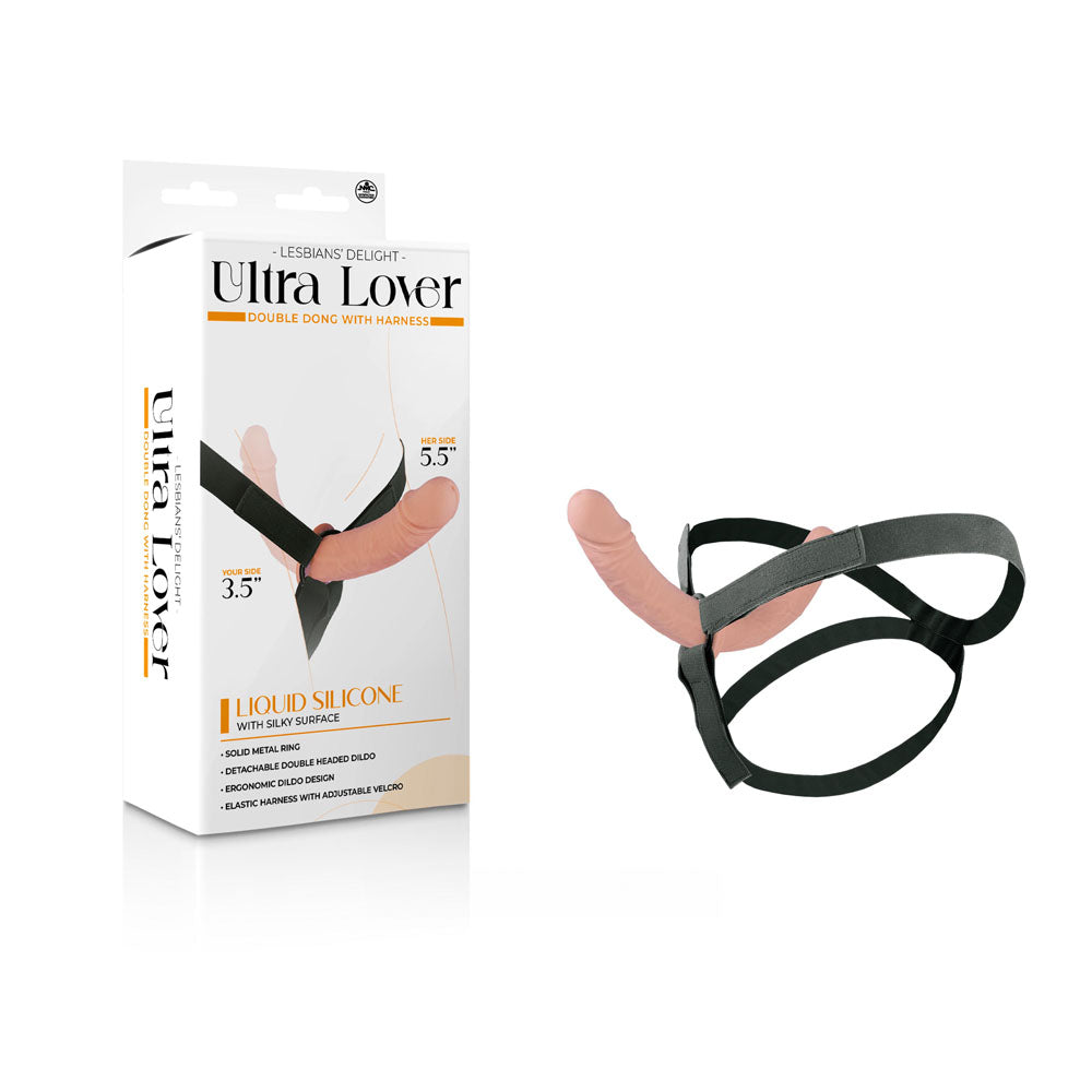 Ultra Lover - Strap-On With 3.5 Inch Internal Dildo - Flesh
