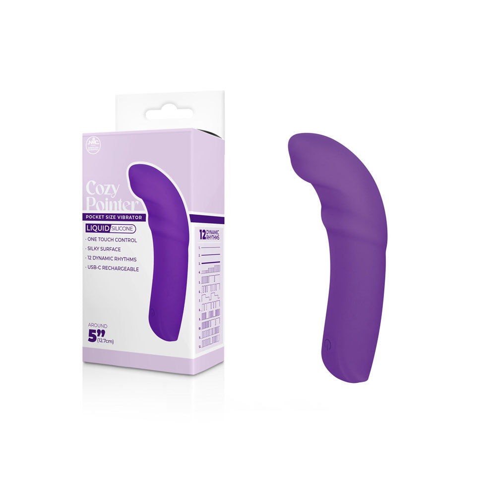 Cozy Pointer - 12.7cm Curved Mini Vibrator - Purple