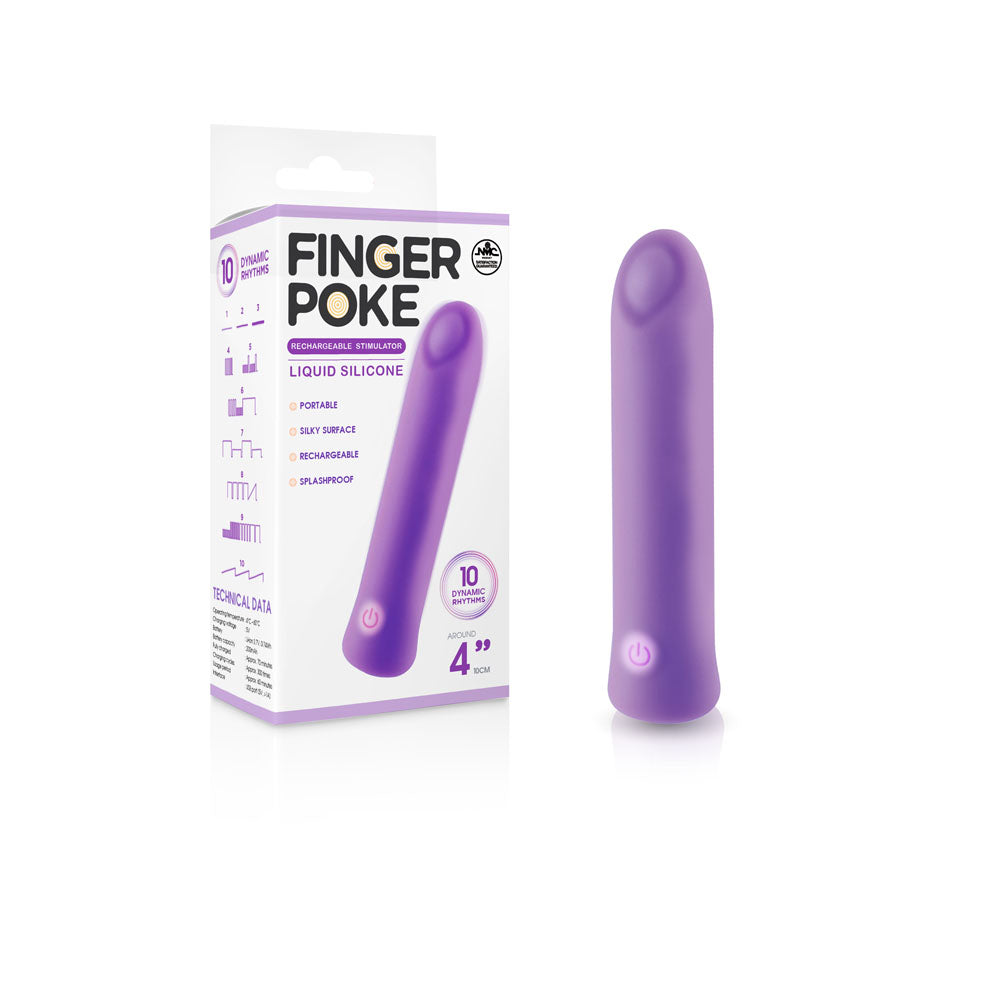 Finger Poke 4 Inch Bullet - Purple