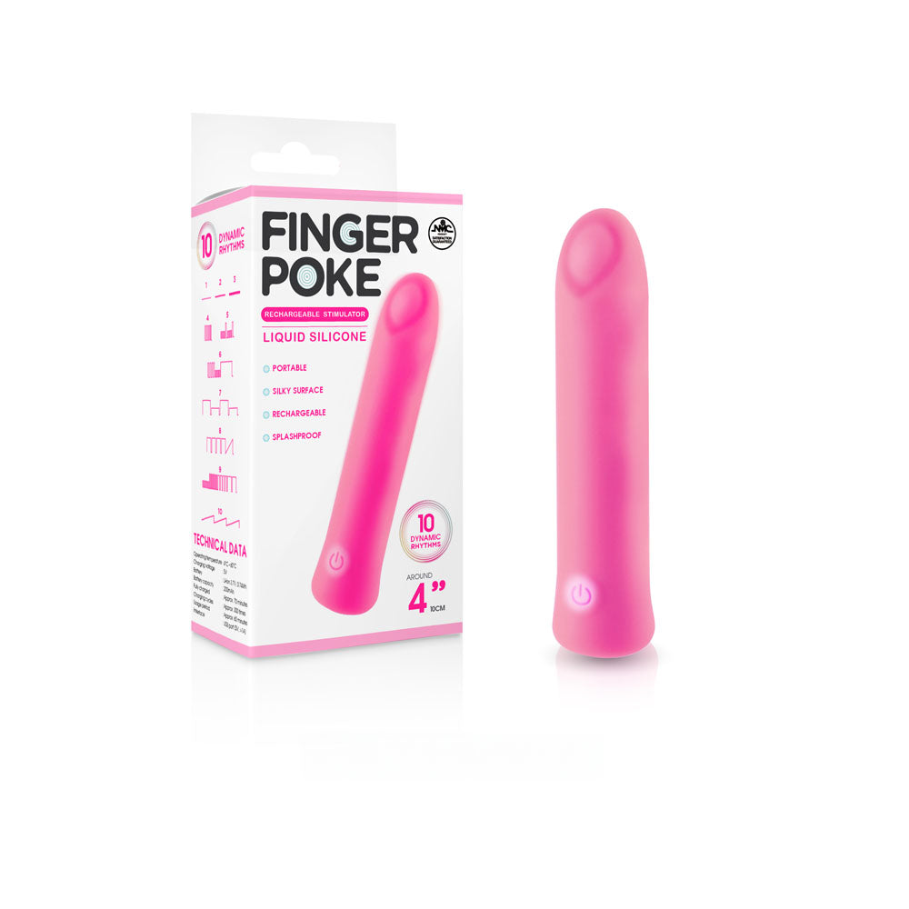 Finger Poke 4 Inch Bullet - Pink