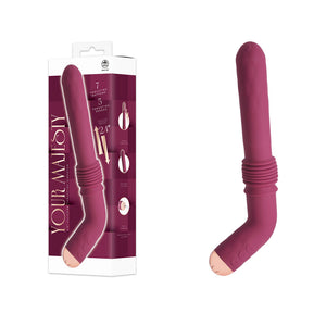 Your Majesty Rechargeable Thrusting Vibrator - Maroon