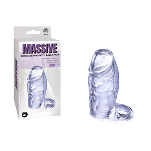 Massive Penis Sleeve with Ball Strap 