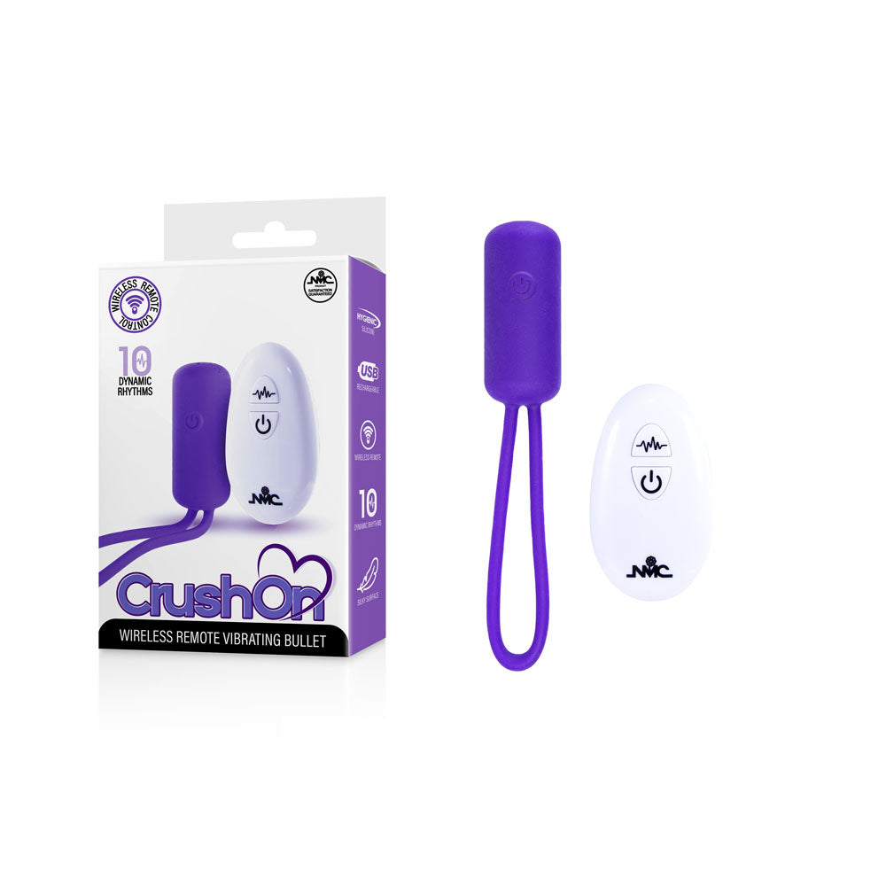 Crush On - Vibrating Bullet with Wireless Remote - Purple