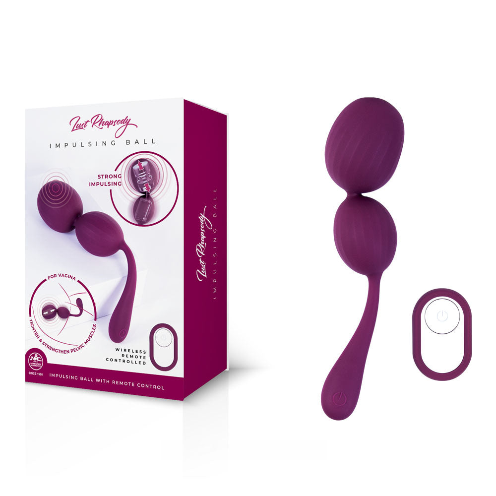 Lust Rhapsody Impulsing Ball - Kegel Balls with Wireless Remote - Purple