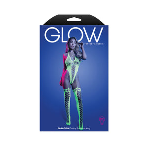 Glow Paradigm Bodystocking - Glow In Dark Green - OS