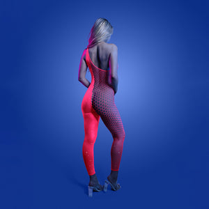 Glow Hyperdrive Bodystocking -  Glow In Dark Pink - OS