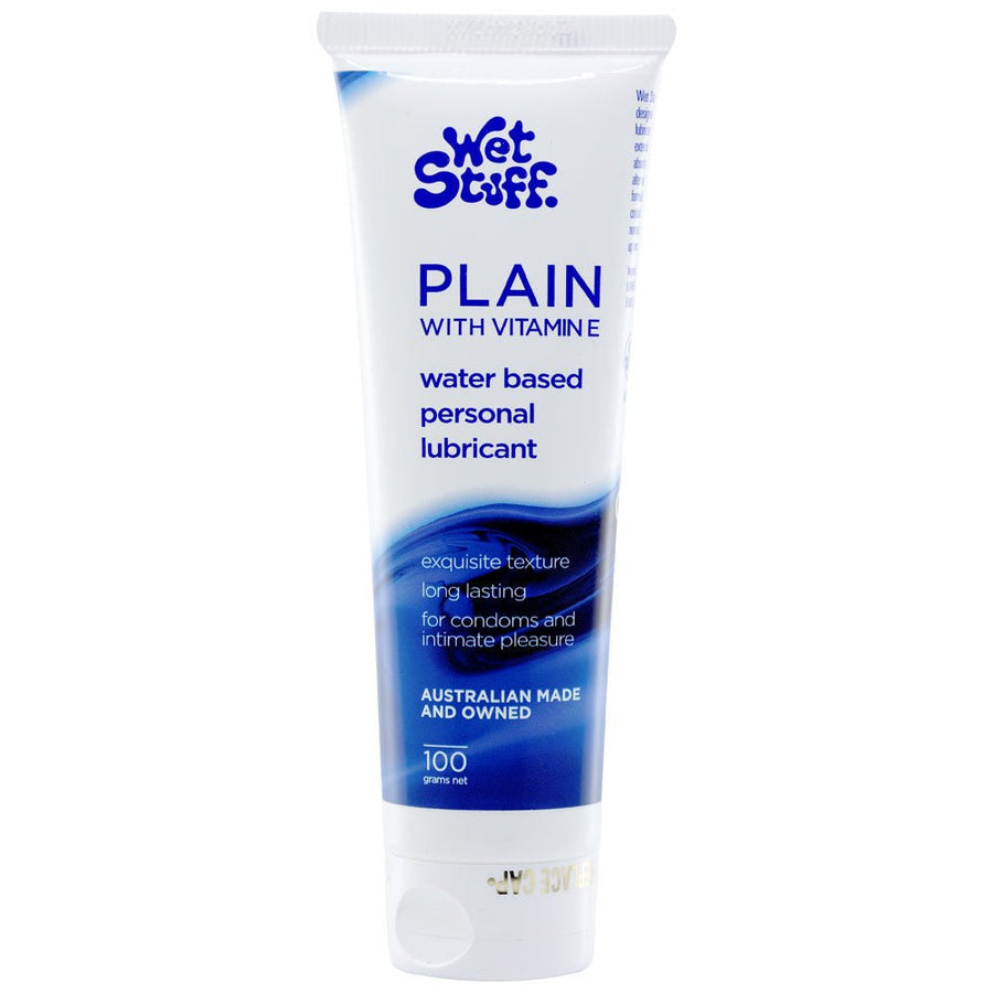 Wet Stuff Plain - Water Based Lubricant with Vitamin E - 100g