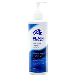 Wet Stuff Plain - Water Based Lubricant with Vitamin E - 550g Pump