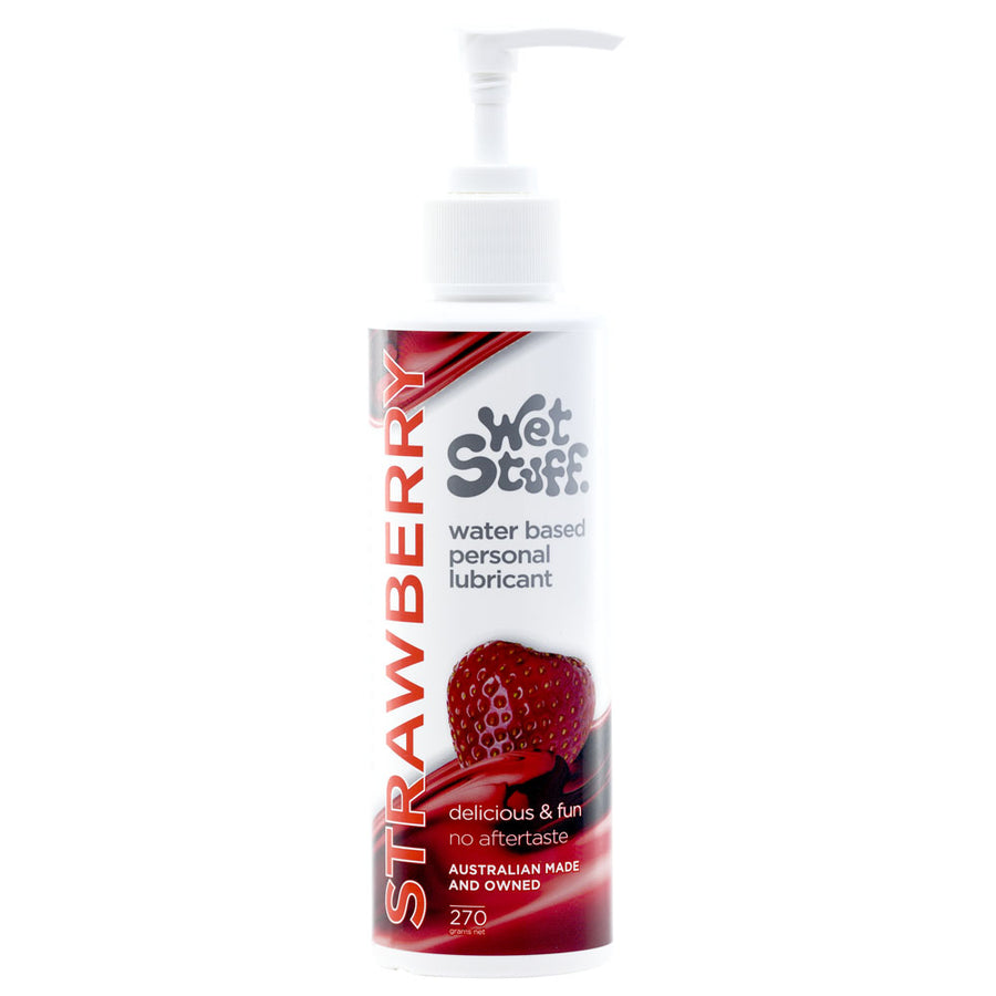 Wet Stuff Strawberry - Flavoured Water Based Lubricant  - 270g Pump