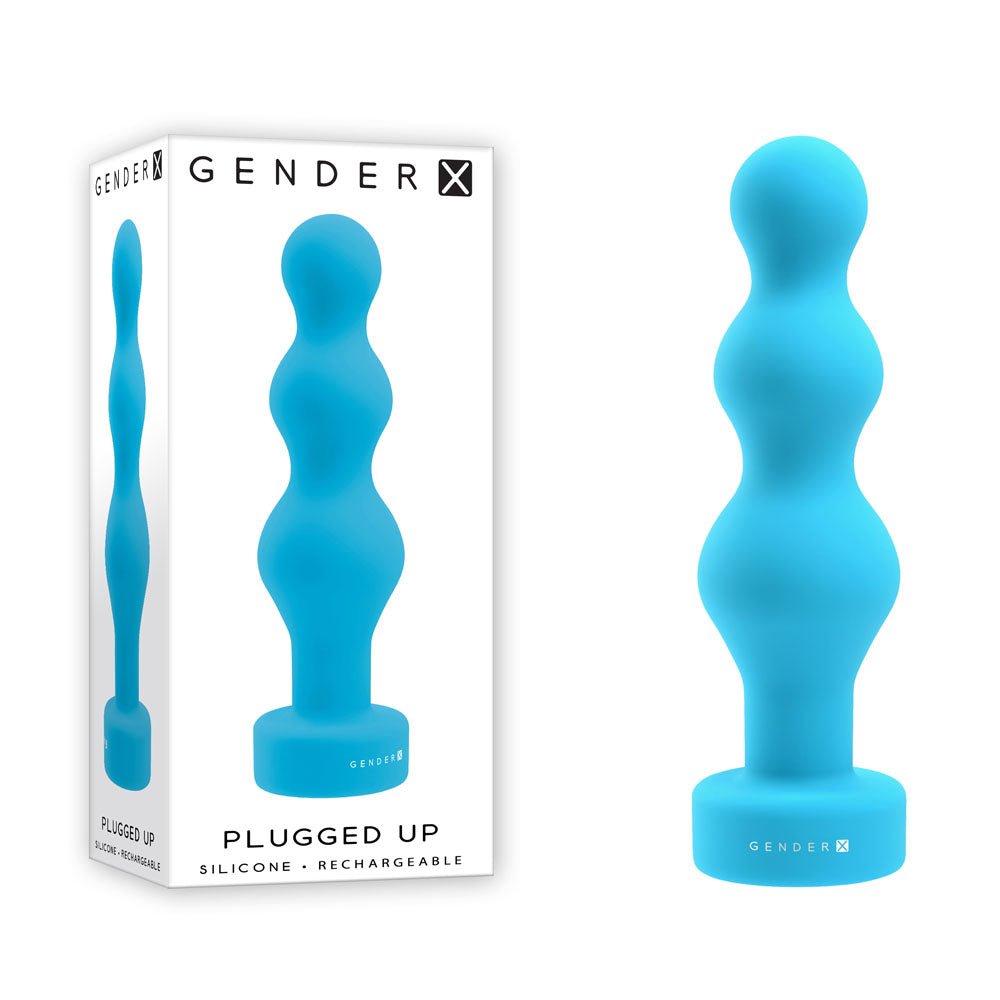 Gender X Plugged Up - Vibrating Butt Plug - Blue