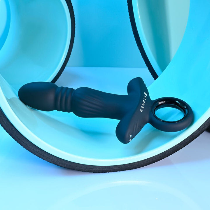 Gender X Slayer - Thrusting Vibrating Butt Plug  - Black